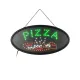 Φωτιστικό ταμπέλα LED οβάλ σήμανσης PIZZA επίτοιχο 3W με πρίζα AC 230V Μ48xΠ1.8xΥ24.5cm GloboStar® 75685 Φωτιστικό Ταμπέλα LED Οβάλ Σήμανσης PIZZA 3W με Πρίζα AC 230V - Μ48 x Π1.8 x Υ24.5cm