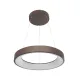 GloboStar® SALEM 61244 Κρεμαστή Πλαφονιέρα Οροφής Δαχτυλίδι-Κύκλος LED CCT 75W 8625lm 120° AC 220-240V - Εναλλαγή Φωτισμού μέσω Τηλεχειριστηρίου All In One Ψυχρό 6000k+Φυσικό 4500k+Θερμό 2700k Dimmable Φ45cm - Καφέ Χάλκινο - 3 Years Warranty