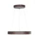 GloboStar® SALEM 61244 Κρεμαστή Πλαφονιέρα Οροφής Δαχτυλίδι-Κύκλος LED CCT 75W 8625lm 120° AC 220-240V - Εναλλαγή Φωτισμού μέσω Τηλεχειριστηρίου All In One Ψυχρό 6000k+Φυσικό 4500k+Θερμό 2700k Dimmable Φ45cm - Καφέ Χάλκινο - 3 Years Warranty
