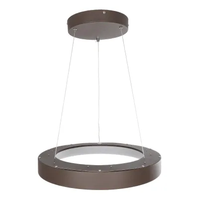 GloboStar® SALEM 61244 Κρεμαστή Πλαφονιέρα Οροφής Δαχτυλίδι-Κύκλος LED CCT 75W 8625lm 120° AC 220-240V - Εναλλαγή Φωτισμού μέσω Τηλεχειριστηρίου All In One Ψυχρό 6000k+Φυσικό 4500k+Θερμό 2700k Dimmable Φ45cm - Καφέ Χάλκινο - 3 Years Warranty