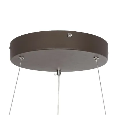 GloboStar® SALEM 61244 Κρεμαστή Πλαφονιέρα Οροφής Δαχτυλίδι-Κύκλος LED CCT 75W 8625lm 120° AC 220-240V - Εναλλαγή Φωτισμού μέσω Τηλεχειριστηρίου All In One Ψυχρό 6000k+Φυσικό 4500k+Θερμό 2700k Dimmable Φ45cm - Καφέ Χάλκινο - 3 Years Warranty