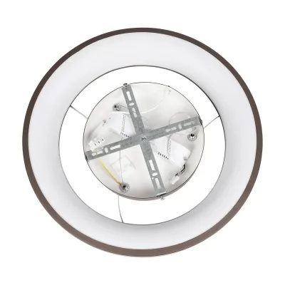 GloboStar® SALEM 61244 Κρεμαστή Πλαφονιέρα Οροφής Δαχτυλίδι-Κύκλος LED CCT 75W 8625lm 120° AC 220-240V - Εναλλαγή Φωτισμού μέσω Τηλεχειριστηρίου All In One Ψυχρό 6000k+Φυσικό 4500k+Θερμό 2700k Dimmable Φ45cm - Καφέ Χάλκινο - 3 Years Warranty