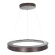 GloboStar® SALEM 61248 Κρεμαστή Πλαφονιέρα Οροφής Δαχτυλίδι-Κύκλος LED CCT 105W 12075lm 120° AC 220-240V - Εναλλαγή Φωτισμού μέσω Τηλεχειριστηρίου All In One Ψυχρό 6000k+Φυσικό 4500k+Θερμό 2700k Dimmable Φ60cm - Καφέ Χάλκινο - 3 Years Warranty