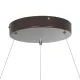 GloboStar® SALEM 61248 Κρεμαστή Πλαφονιέρα Οροφής Δαχτυλίδι-Κύκλος LED CCT 105W 12075lm 120° AC 220-240V - Εναλλαγή Φωτισμού μέσω Τηλεχειριστηρίου All In One Ψυχρό 6000k+Φυσικό 4500k+Θερμό 2700k Dimmable Φ60cm - Καφέ Χάλκινο - 3 Years Warranty
