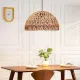 Boho Κρεμαστό Φωτιστικό Καμπάνα SAND Μονόφωτο 1 x E27 IP20 Μπεζ Σχοινί - Μ29 x Π29 x Υ16cm