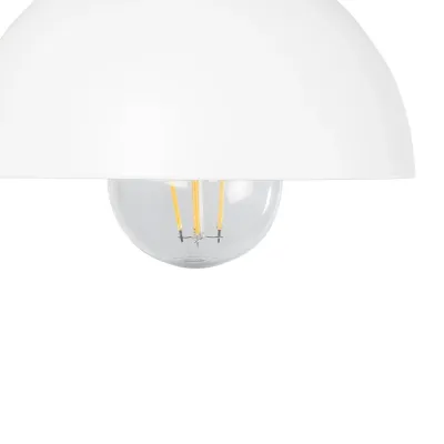 GloboStar® GRANT 00903 Μοντέρνο Φωτιστικό Τοίχου Απλίκα Μονόφωτο Λευκό με Ξύλινο Βραχίονα Μεταλλικό Φ15 x Y12cm