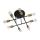 Vintage πολύφωτο οροφής BLAZEA με 8 ντουί E27 AC 220-240V IP20 χρυσό και μαύρο 51x51x7cm Vintage πολύφωτο οροφής BLAZEA με 8 ντουί E27 AC 220-240V IP20 χρυσό και μαύρο 51x51x7cm