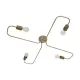 Vintage πολύφωτο οροφής MOORNA με 4 ντουί E27 AC 220-240V IP20 χρυσό 97x97x7cm