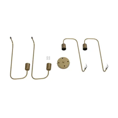 Vintage πολύφωτο οροφής MOORNA με 4 ντουί E27 AC 220-240V IP20 χρυσό 97x97x7cm