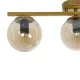 Vintage τρίφωτο φωτιστικό οροφής RADIAM με ντουί 3xE27 AC 220-240V IP20 χρυσό-μελί 61x15x19cm