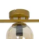 Vintage τρίφωτο φωτιστικό οροφής RADIAM με ντουί 3xE27 AC 220-240V IP20 χρυσό-μελί 61x15x19cm