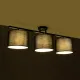 Vintage τρίφωτο φωτιστικό οροφής GLOWEN με ντουί 3 x E27 AC 220-240V IP20 μαύρο και χρυσό 80x20x20cm