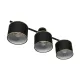 Vintage τρίφωτο φωτιστικό οροφής GLOWEN με ντουί 3 x E27 AC 220-240V IP20 μαύρο και χρυσό 80x20x20cm