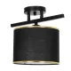 Vintage φωτιστικό οροφής μονόφωτο GLOWEN με ντουί E27 AC 220-240V IP20 μαύρο και χρυσό