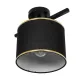 Vintage φωτιστικό οροφής μονόφωτο GLOWEN με ντουί E27 AC 220-240V IP20 μαύρο και χρυσό