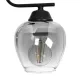 Vintage δίφωτο φωτιστικό οροφής GLOSSA με ντουί 2xE27 AC 220-240V IP20 μαύρο & μαύρο φιμέ 40x15x17cm