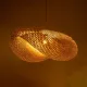 GloboStar® MEXICO 00721 Boho Κρεμαστό Φωτιστικό Ανάρτηση Μονόφωτο 1 x E27 IP20 Μπεζ Ξύλο - Μ100 x Π80 x Y35cm
