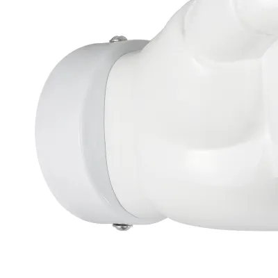 Φωτιστικό απλίκα  επιτοίχιο μονόφωτο 1 x E27 AC 220-240V IP20 λευκό γύψο με διαστάσεις Μ15 x Π10 x Υ10cm