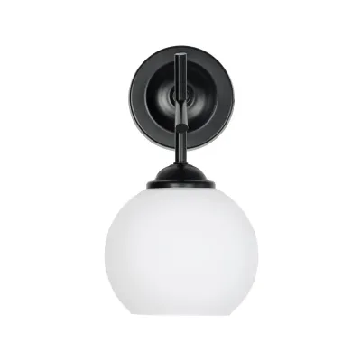 Φωτιστικό τοίχου απλίκα με ντουί 1 x E27 AC 220-240V IP20  μαύρο & λευκό Μ24 x Π15 x Υ27cm