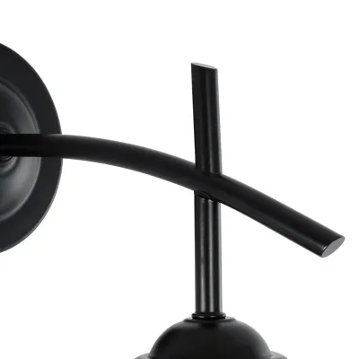 Φωτιστικό τοίχου απλίκα με ντουί 1 x E27 AC 220-240V IP20  μαύρο & λευκό Μ24 x Π15 x Υ27cm