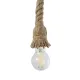 GloboStar® TROUVER 01183 Vintage Industrial Φωτιστικό Τοίχου Απλίκα Μονόφωτο Μπρούτζινο Σκουριά Μεταλλικό με Μπεζ Σχοινί Μ14.5 x Π3.3 x Υ16cm