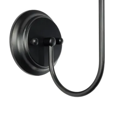 Φωτιστικό τοίχου απλίκα με ντουί 1 x E27 AC 220-240V IP20 σε μαύρο & μπεζ χρώμα Μ13 x Π18 x Υ34cm