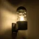 Φωτιστικό τοίχου απλίκα με ντουί 1 x E27 AC 220-240V IP20 σε μαύρο χρώμα μαύρο Μ11 x Π17 x Υ23cm