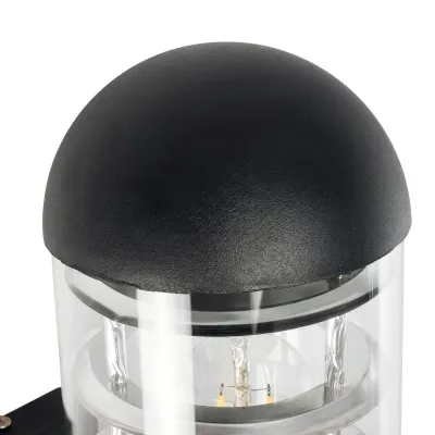 Φωτιστικό τοίχου απλίκα με ντουί 1 x E27 AC 220-240V IP20 σε μαύρο χρώμα μαύρο Μ11 x Π17 x Υ23cm