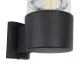 Φωτιστικό τοίχου απλίκα με ντουί 1 x E27 AC 220-240V IP20 σε μαύρο χρώμα μαύρο Μ11 x Π17 x Υ23cm