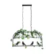 GloboStar® NEST 01643 Vintage Κρεμαστό Φωτιστικό Φιγούρα Δίφωτο 2 x E27 IP20 Μαύρο Μέταλλο με Πράσινο Πλαστικό - Μ73.6 x Π37.5 x Y38cm