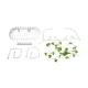 GloboStar® NEST 01644 Vintage Κρεμαστό Φωτιστικό Φιγούρα Δίφωτο 2 x E27 IP20 Λευκό Μέταλλο με Πράσινο Πλαστικό - Μ73.6 x Π37.5 x Y38cm