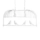 GloboStar® NEST 01644 Vintage Κρεμαστό Φωτιστικό Φιγούρα Δίφωτο 2 x E27 IP20 Λευκό Μέταλλο με Πράσινο Πλαστικό - Μ73.6 x Π37.5 x Y38cm