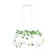 GloboStar® NEST 01644 Vintage Κρεμαστό Φωτιστικό Φιγούρα Δίφωτο 2 x E27 IP20 Λευκό Μέταλλο με Πράσινο Πλαστικό - Μ73.6 x Π37.5 x Y38cm
