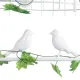 GloboStar® NEST 01644 Vintage Κρεμαστό Φωτιστικό Φιγούρα Δίφωτο 2 x E27 IP20 Λευκό Μέταλλο με Πράσινο Πλαστικό - Μ73.6 x Π37.5 x Y38cm
