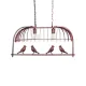 GloboStar® NEST 01645 Vintage Κρεμαστό Φωτιστικό Φιγούρα Δίφωτο 2 x E27 IP20 Χάλκινο Μέταλλο με Πράσινο Πλαστικό - Μ73.6 x Π37.5 x Y38.5cm
