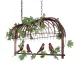 GloboStar® NEST 01645 Vintage Κρεμαστό Φωτιστικό Φιγούρα Δίφωτο 2 x E27 IP20 Χάλκινο Μέταλλο με Πράσινο Πλαστικό - Μ73.6 x Π37.5 x Y38.5cm