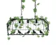 GloboStar® NEST 01646 Vintage Κρεμαστό Φωτιστικό Φιγούρα Τρίφωτο 3 x E27 IP20 Μαύρο Μέταλλο με Πράσινο Πλαστικό - Μ85.5 x Π37.5 x Y38cm