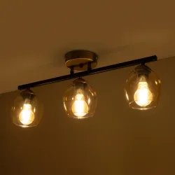 Vintage τρίφωτο φωτιστικό οροφής RADIAM με 3 ντουί E27 AC 220-240V IP20 πολύχρωμο 60x13x16cm