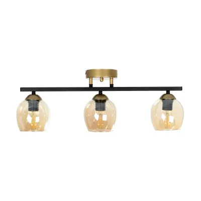 Vintage τρίφωτο φωτιστικό οροφής RADIAM με 3 ντουί E27 AC 220-240V IP20 πολύχρωμο 60x13x16cm Vintage τρίφωτο φωτιστικό οροφής RADIAM με 3 ντουί E27 AC 220-240V IP20 πολύχρωμο 60x13x16cm