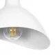 GloboStar® RIVE 203-0141 Μοντέρνο Κρεμαστό Φωτιστικό Καμπάνα Μονόφωτο 1 x E27 IP20 Λευκό με Χρυσό Πλαστικό - Μ22 x Π22 x Υ83cm