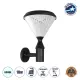 GLOBOSTAR® SOLARTIS 90527 Μοντέρνο Φωτιστικό Τοίχου - Απλίκα LED 10W 1000lm 180° με Ενσωματωμένο Φωτοβολταϊκό Panel 6V 5W & Επαναφορτιζόμενη Μπαταρία Li-ion 3.2V 6000mAh με Αισθητήρα Ημέρας-Νύχτας Αδιάβροχο IP65 Ψυχρό Λευκό 6000K - Sanan SMD Chip - Μα