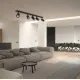 Φωτιστικό σποτ οροφής kelvo® SPOTA κινούμενο για 5 λάμπες MR16 με ντουί GU10 AC 220-240V IP20 μαύρο ματ 79.5x6.3x14cm