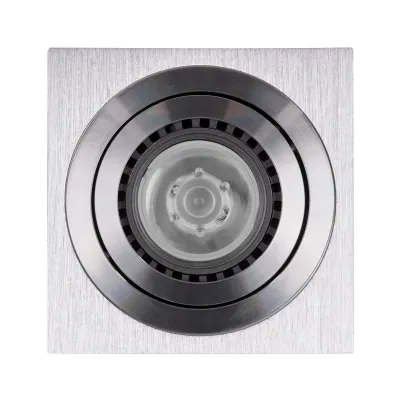 Φωτιστικό Downlight σποτ kelvo® AKIRA για λάμπα MR16 με ντουί GU10 AC 220-240V IP20 νίκελ βούρτσας 8x8x10cm