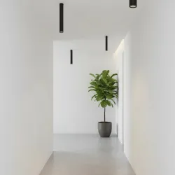 Φωτιστικό downlight σποτ kelvo® DUCT για λάμπα MR16 με ντουί GU10 AC 220-240V IP20 μαύρο ματ 6x6x45cm
