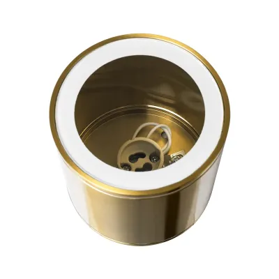 Φωτιστικό downlight σποτ kelvo® MARETTI για λαμπτήρα MR16 με ντουί GU10 AC 220-240V αδιάβροχο IP65 χρυσό πλατίνα 9x9x9cm