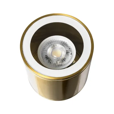 Φωτιστικό downlight σποτ kelvo® MARETTI για λαμπτήρα MR16 με ντουί GU10 AC 220-240V αδιάβροχο IP65 χρυσό πλατίνα 9x9x9cm