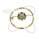 Φωτιστικό οροφής kelvo® GLOW LED 34W 3400lm 360° AC 220-240V IP20 ρυθμιζόμενο λευκό CCT με χειριστήριο από 2700K έως 6000K ντιμμάριζομενο χρυσό πλατίνα 60x60x30cm