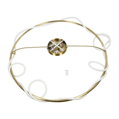 Φωτιστικό οροφής kelvo® GLOW LED 89W 8900lm 360° AC 220-240V IP20 ρυθμιζόμενο λευκό CCT με χειριστήριο από 2700K έως 6000K dimmable χρυσό πλατίνα 150x150x30cm