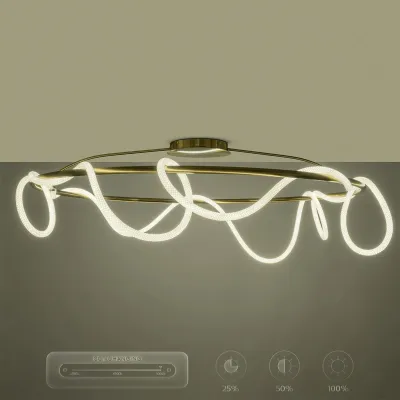 Φωτιστικό οροφής kelvo® GLOW LED 89W 8900lm 360° AC 220-240V IP20 ρυθμιζόμενο λευκό CCT με χειριστήριο από 2700K έως 6000K dimmable χρυσό πλατίνα 150x150x30cm