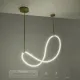 Κρεμαστό φωτιστικό οροφής LED kelvo® GLOW 34W 3400lm 360° AC 220-240V IP20 ρυθμιζόμενο λευκό CCT με χειριστήριο από 2700K έως 6000K ντιμμαριζόμενο χρυσό πλατίνα 20x35x120cm